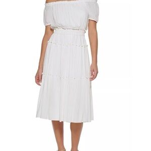 Tommy Hilfiger Tiered Ruffle Midi Dress